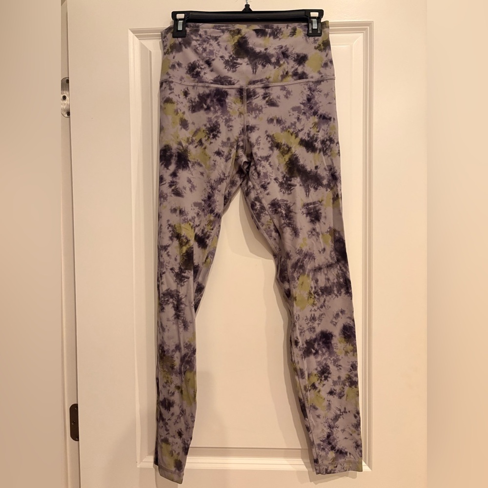lululemon athletica Purple and Yellow Tie-Dye Leggings